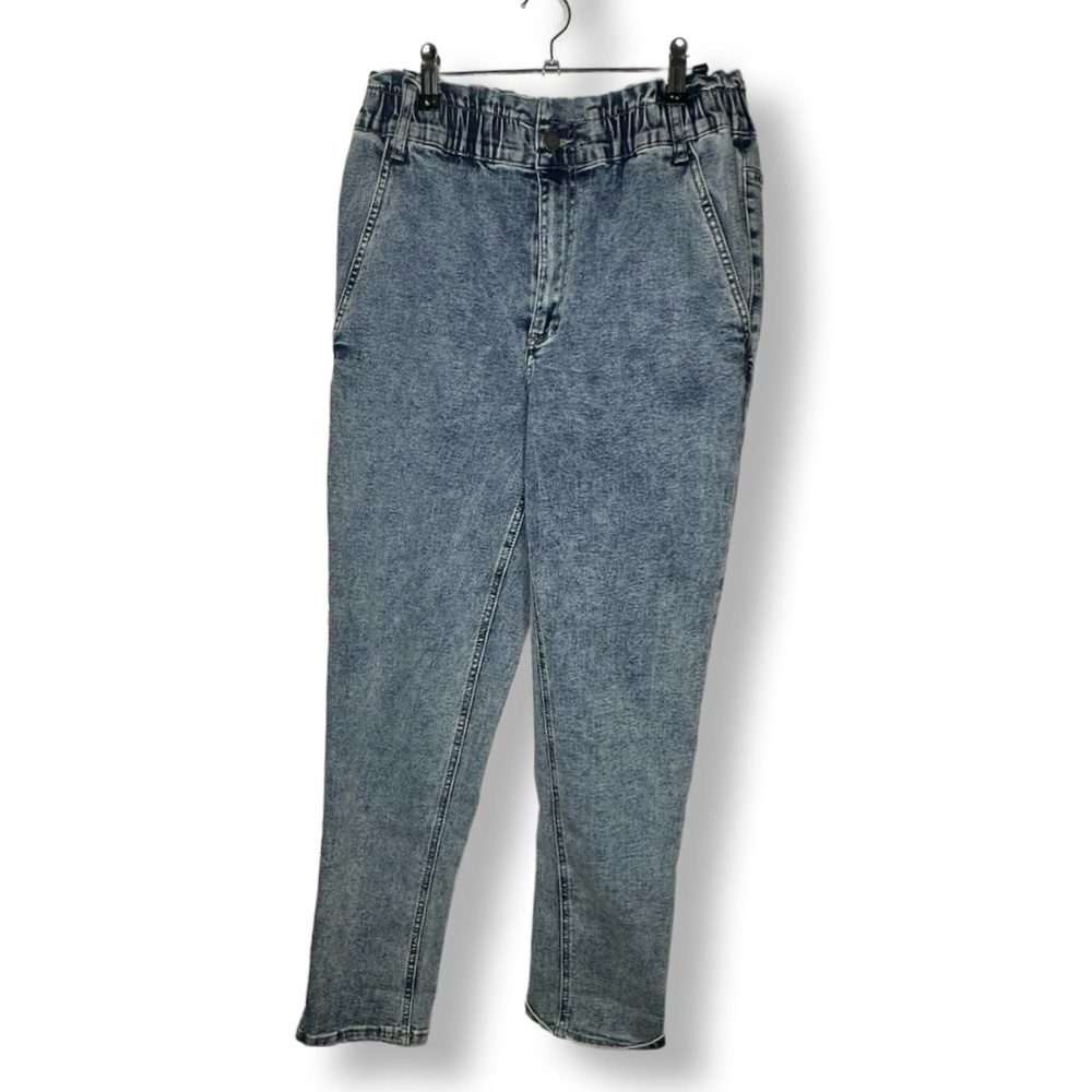 Womens SIMPLE SOCIETY High Rise Acid Wash Paper Bag Waist Denim Jeans Sz 11/30